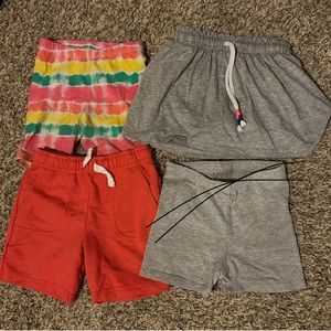 Cat & Jack 3T Toddler Girl Shorts / Skort Lot Grey Orange Tie Dye